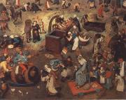 Battle between carnival and fast, BRUEGEL, Pieter the Elder